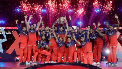 Royal Challengers Bengaluru celebrate their IPL victory