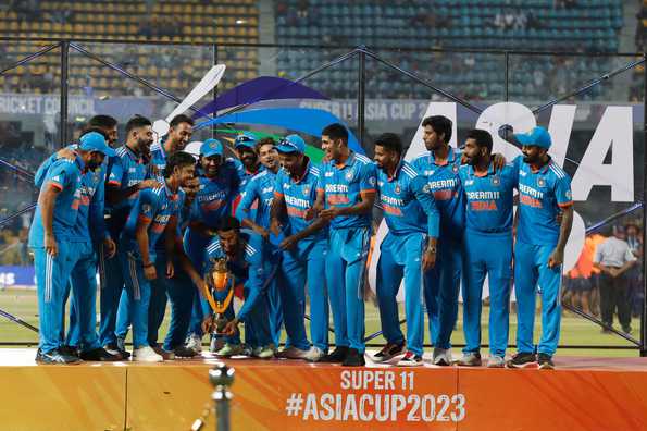 India celebrated their Asia Cup victory in 2023.